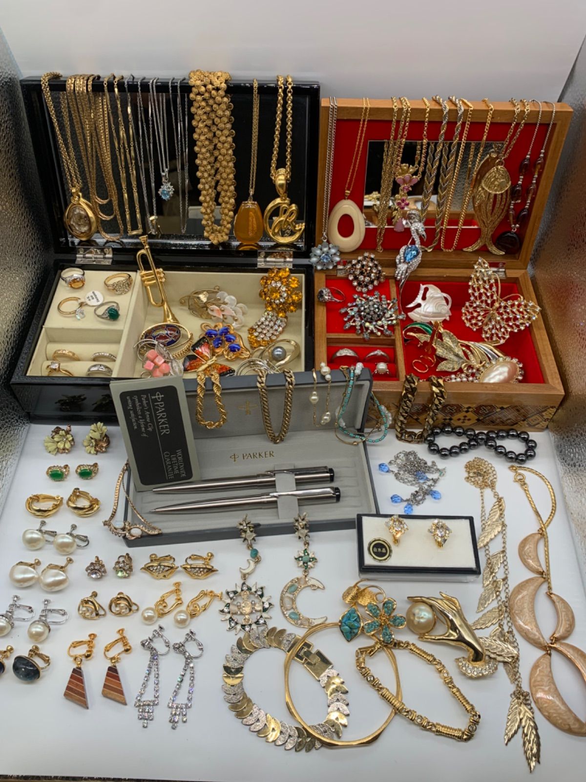 プ*ん様 遺品整理　生前整理　リング　ネックレス　ピアス　レディース　まとめ 遺品生前整理アクセサリーまとめ売ネックレス、イヤリング