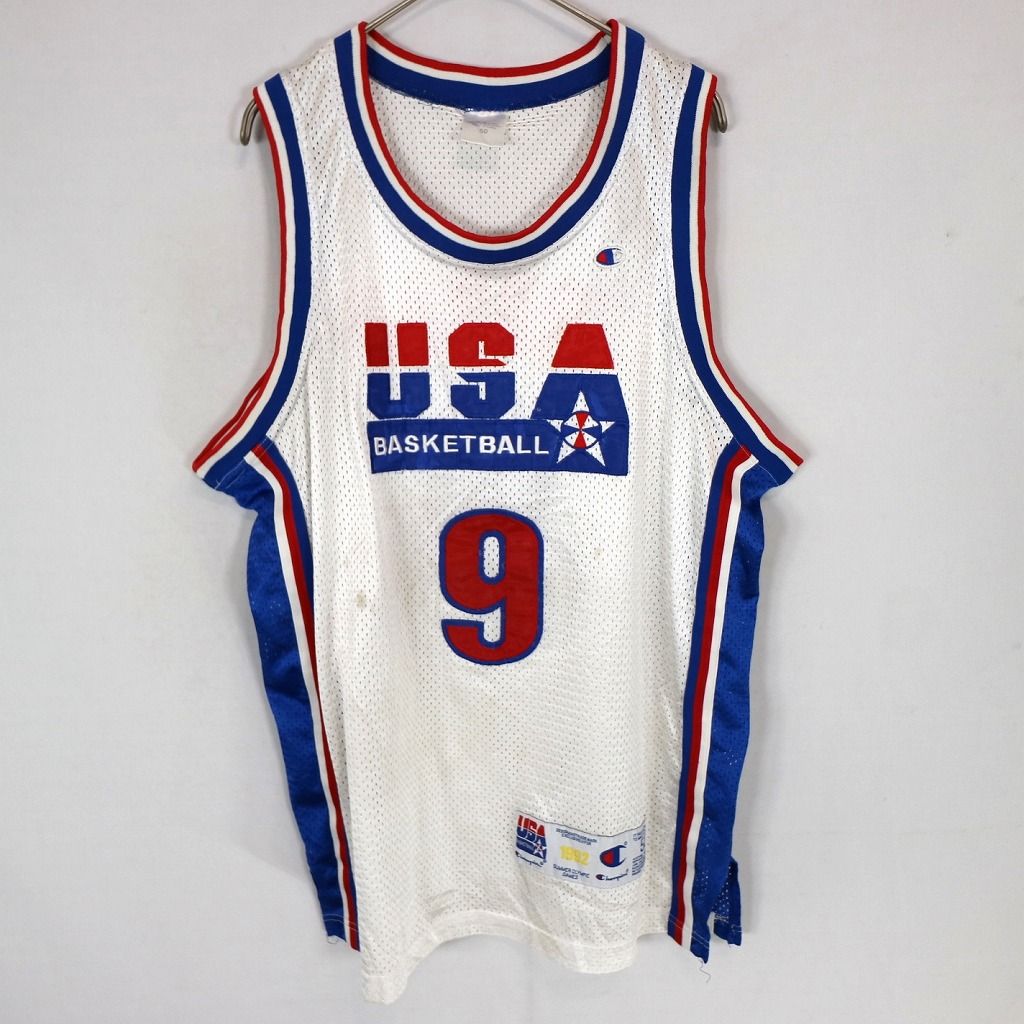 【当時物】90s マイケルジョーダン USA代表 ドリームチーム バルセロナ 90年代 Champion チャンピオン バルセロナオリンピックドリーム