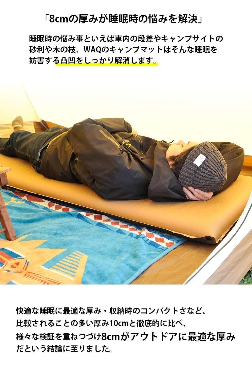 数量限定】6.0 特殊ウレタン R値 コンパクト 8cm 軽量 厚手 車
