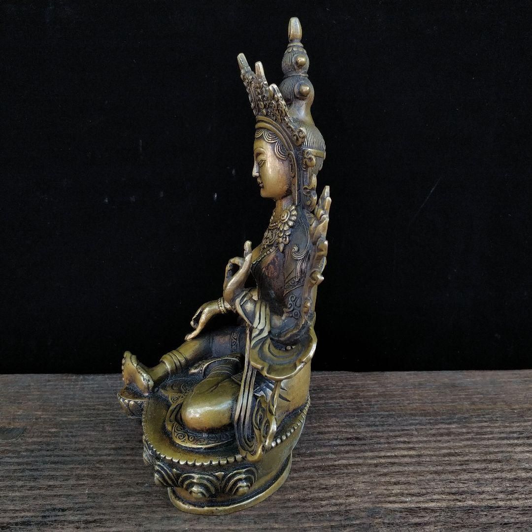 仏教美術 観音様仏像 銅製 楽天市場】観音菩薩(孔雀上観音）黄銅製 : 仏像仏画チベット美術