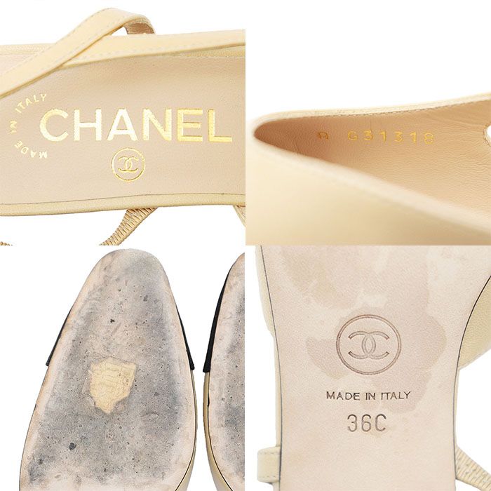 レザー スリングバック