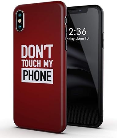 Attract iphone X/XSケース デザイン2個 Don't touch my phone 私の電話に触れないで かっこいい かわいい アニメ おもしろ TPU アイフォンケース 傷防止 スリム軽量 レンズ保護 耐衝撃 指紋防止