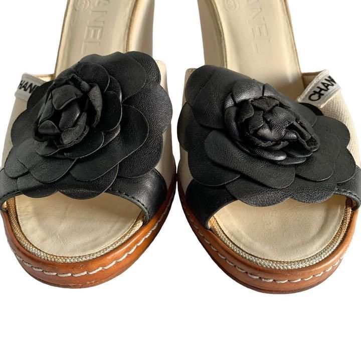 CHANEL シャネル ヒール ミュール シューズ サンダル ウェッジソール
