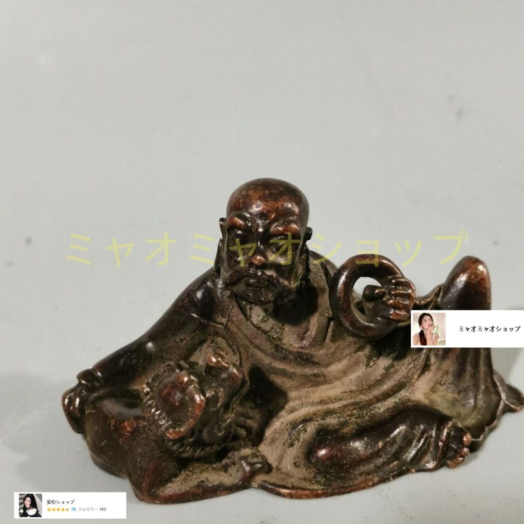 銅製 仏像 天師鐘馗仏像 茶道茶寵 鎮宅 辟邪 開運 風水 招財 置物 工芸品 銅製 伏虎羅漢仏像 茶道茶寵 開運 風水 装飾品 工芸品 置物