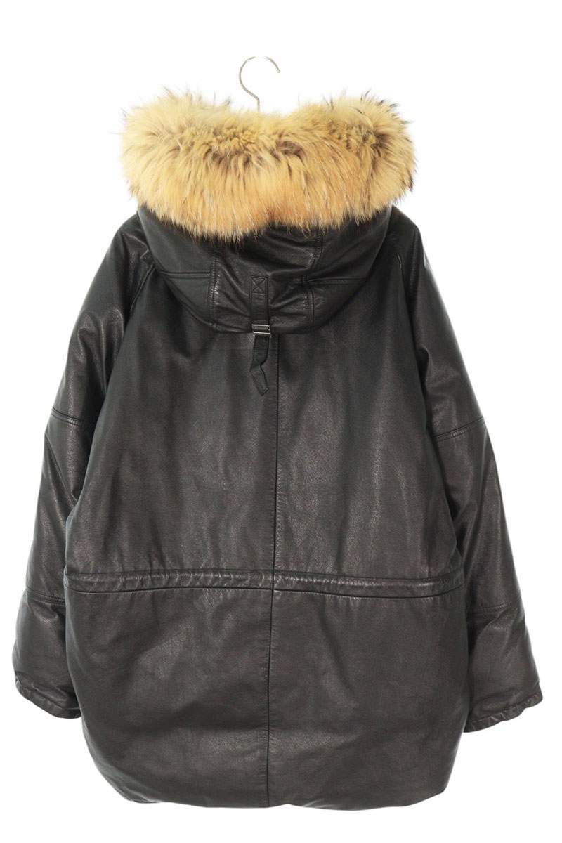 A BATHING APE 黒ファーコート アベイシングエイプ フェイクレザーファーコート メンズ M