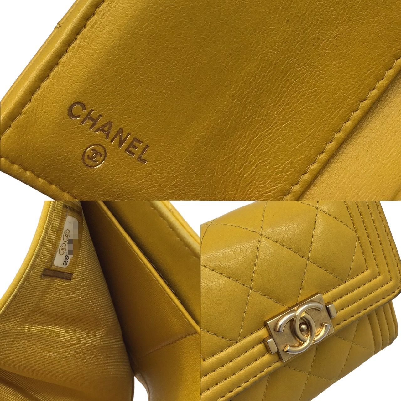 CHANEL シャネル ボーイシャネル 三つ折り財布 財布 コンパクト