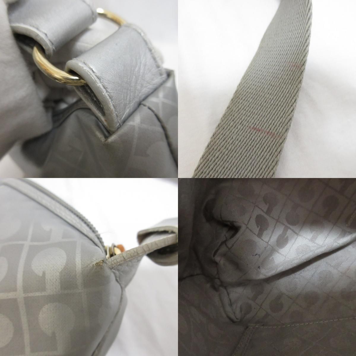 タグ付き未使用✨ゲラルディーニ ソフティ ショルダーバッグ モノグラム シルバー GHERARDINI ゲラルディーニ SOFTY ソフティ モノグラム