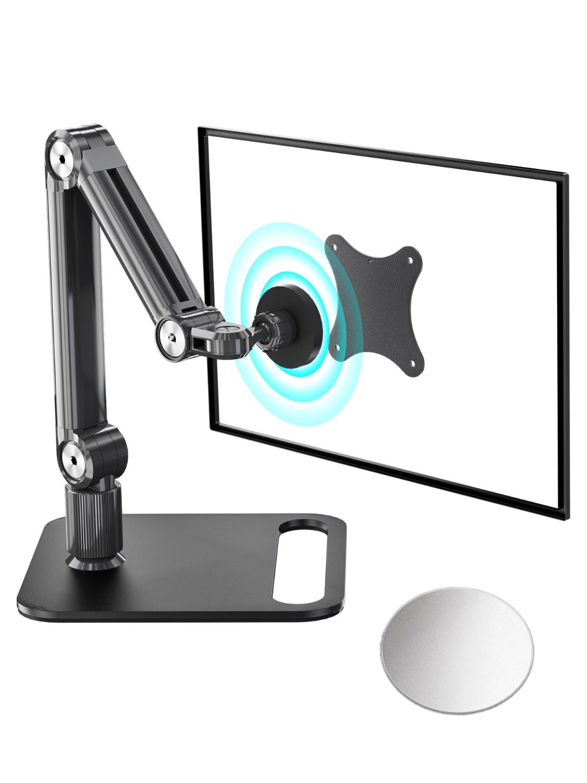 【人気商品】Monitor Portable 置き台 360度回転 Stand マグネットスタンド 75 VESA Feising マグネット - VESAホルダー FS07C スタンド モバイルモニター