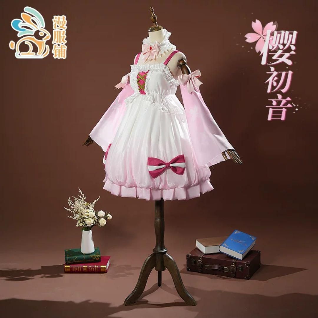 新品未使用 桜ミク 2025 初音ミク コスプレ衣装 ウィッグ追加可