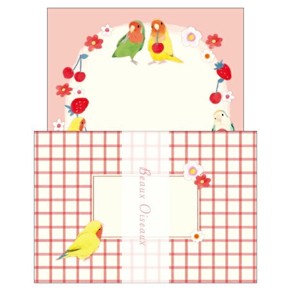 まとめ オリエンタルベリー ミニレター コザクラインコ Beaux Oiseaux ML-7692 ×30セット