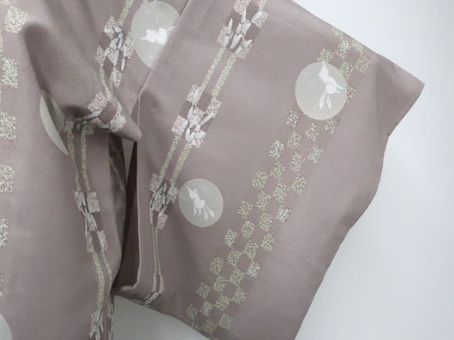専用Y2711◆美品 洗える夏着物 薄物 桜 小紋 一輝堂】リサイクル着物 小紋 単衣 丸に兎 身丈166.5cm 裄丈66.5