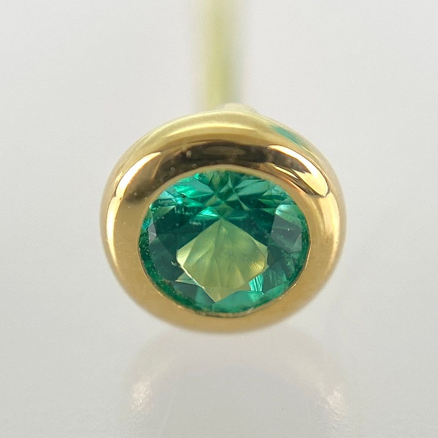 ティファニー TIFFANY&Co. バイザヤード K18YG エメラルド ピアス sss
