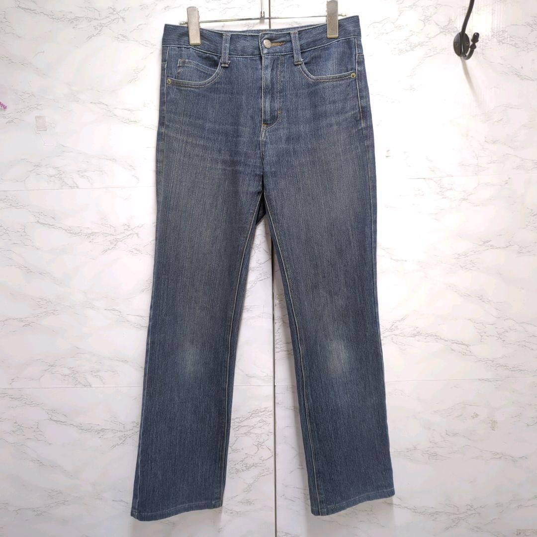 【美品】OO-LA-LA　SASSON　オオララ・サッソーン　美脚パンツ　ストレッチ　デニムパンツ　テーパード　61-83　レディース