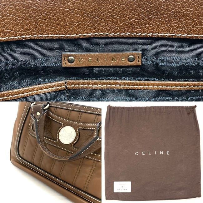 セリーヌ ハンドバッグ ブギーバッグ ブラウン 美品 レザー 中古