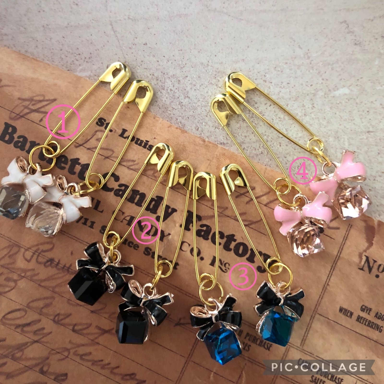 【期間限定出品】ヒーラー個人コレクションクリスタル✴︎メタルリボンの引き寄せ石 卓球 ゼッケンピン #33 きらきらクリスタルリボン - メルカリ