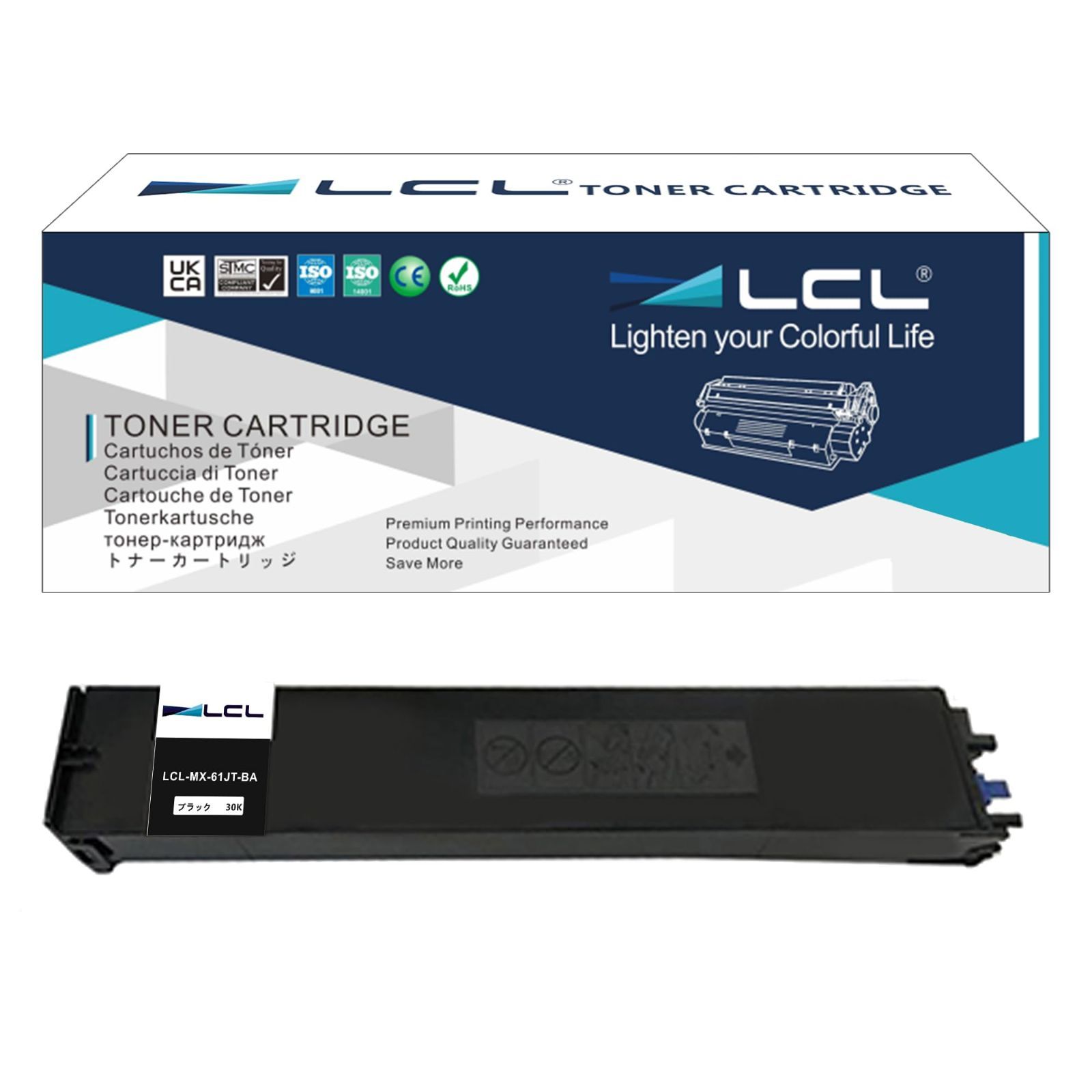 ブラック LCL Sharp用 MX-61 MX-61JT MX-61JTBA MX-61JT-BA MX-61JT-BB 大容量 (1パック ブラック) 互換トナーカートリッジ 対応機種： MX-2630FN/2631/2650FN/2661/3150FN/