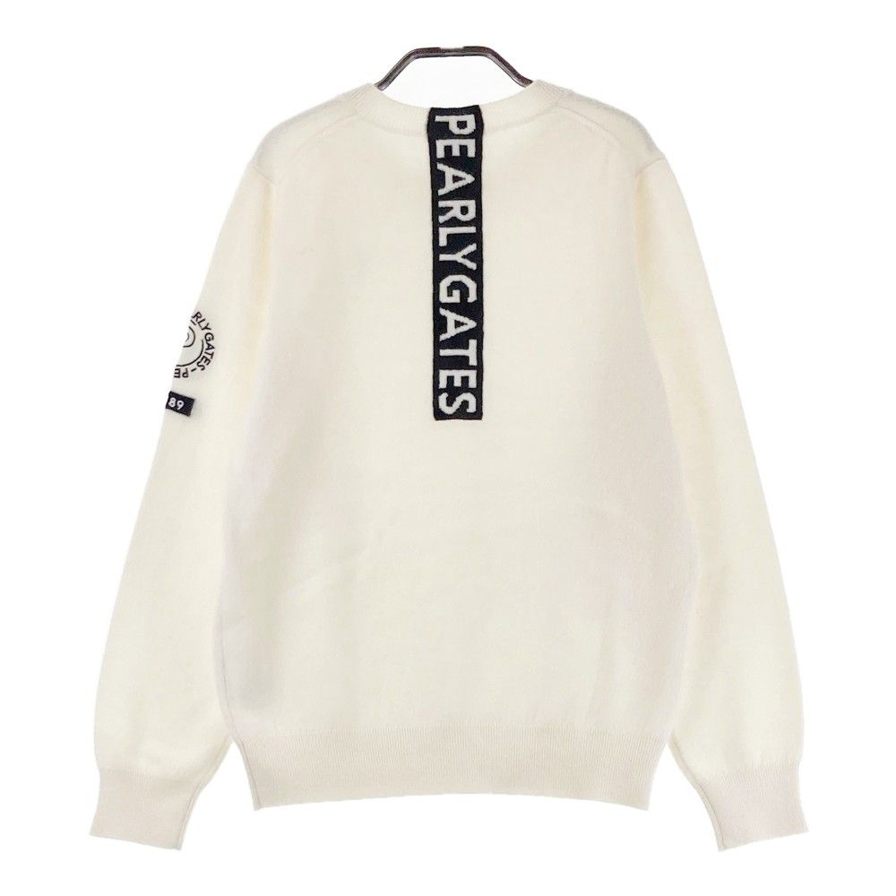 サイズ：1 PEARLY GATES パーリーゲイツ  カシミヤ ニットセーター  ホワイト系 [240101465222] ゴルフウェア レディース ストスト サイズ：1 PEARLY GATES パーリーゲイツ カシミヤ ニット