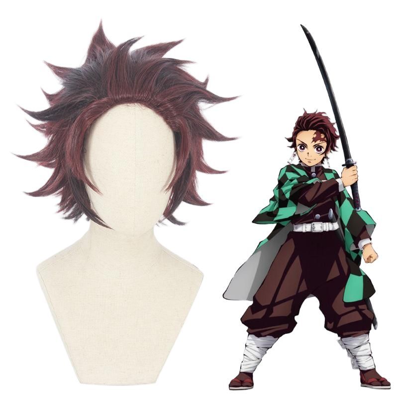 衣装＋ウィッグ付】鬼滅の刃 竈門炭治郎 子供用 110 120 130 140