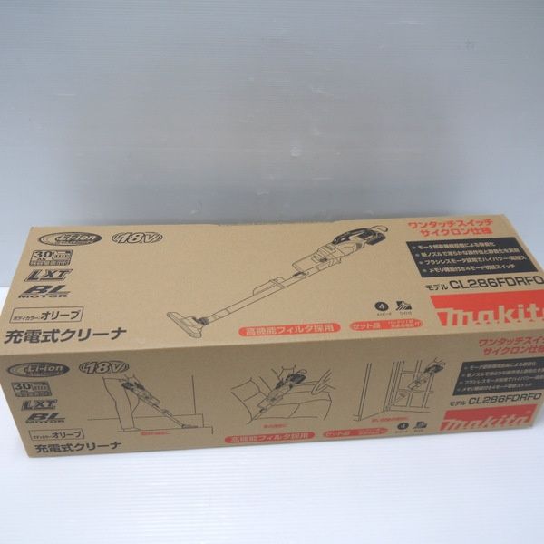 マキタ 充電式クリーナ CL286FDRFO 18V 3.0Ah バッテリ 充電器つき スティッククリーナー サイクロン オリーブ コードレス掃除機 集塵機 makita≡DT5973