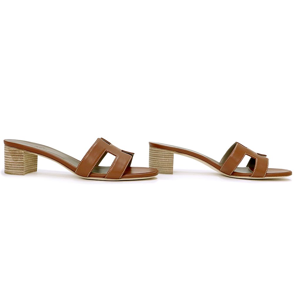 HERMÈS オアジス　ゴールド 37.5 Hermes Metallic Rose Gold Dore Oasis Size 37.5 Sandals