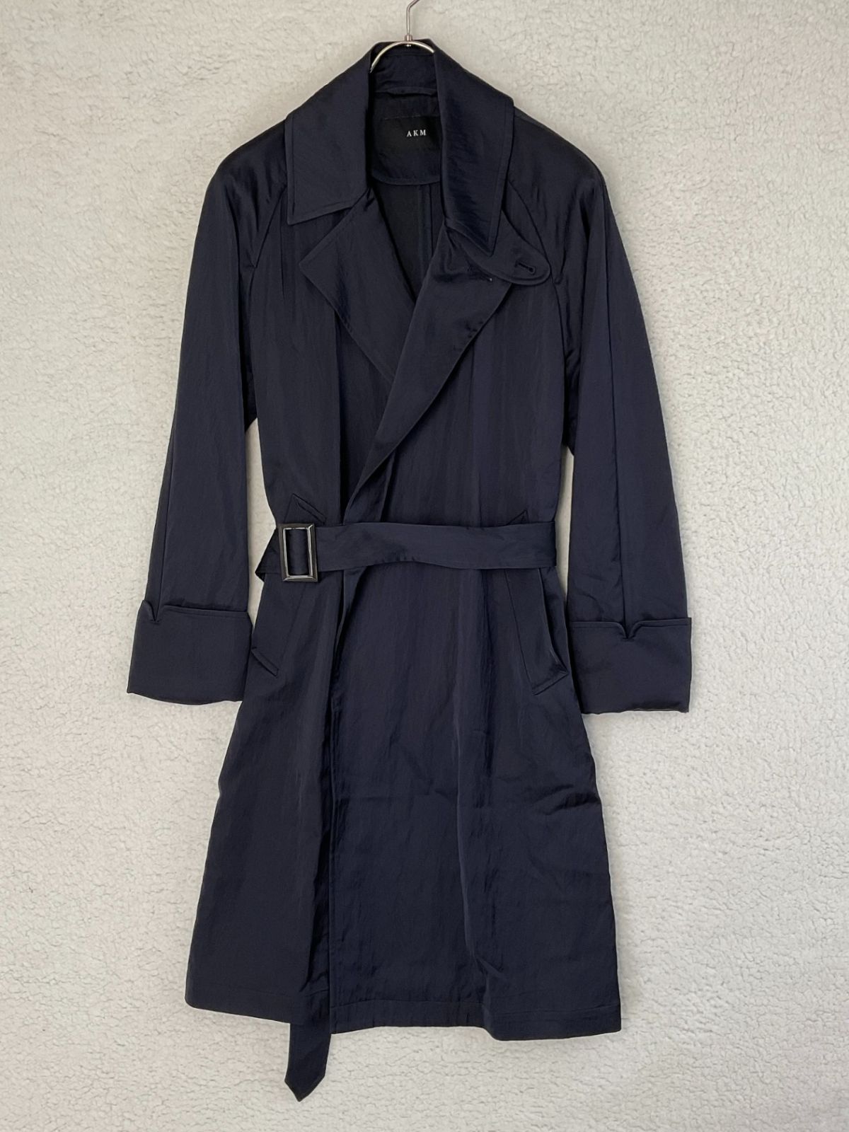 ★新品/定価11万★ AKM ベルテッドコート ダークネイビー M 未使用 AKM M ダークネイビー ベルテッドコート 【公式通販】