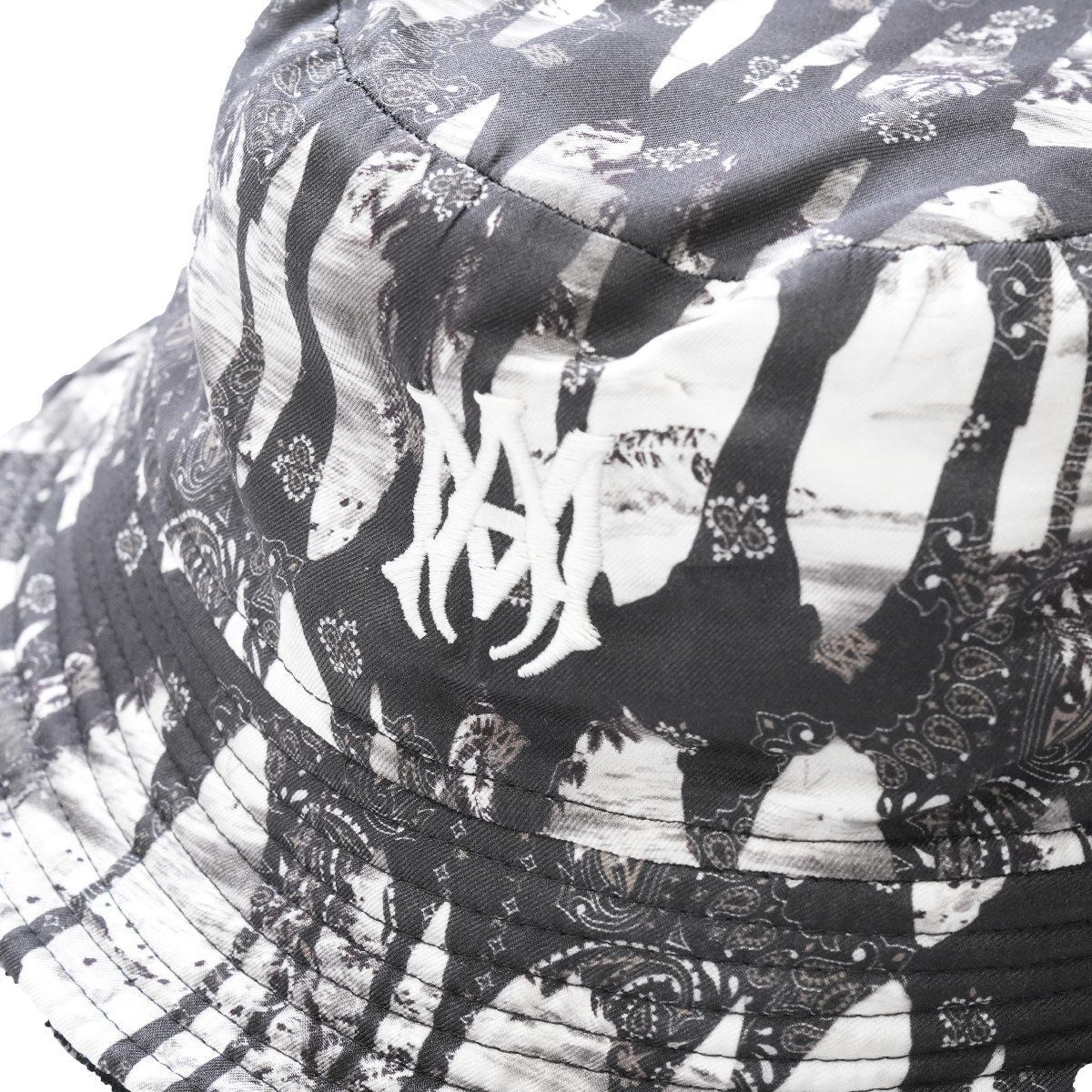 全商品オープニング価格！ AMIRI ◇ ◇アミリ◇MA シルク リバーシブル バンダナ ロゴ 帽子