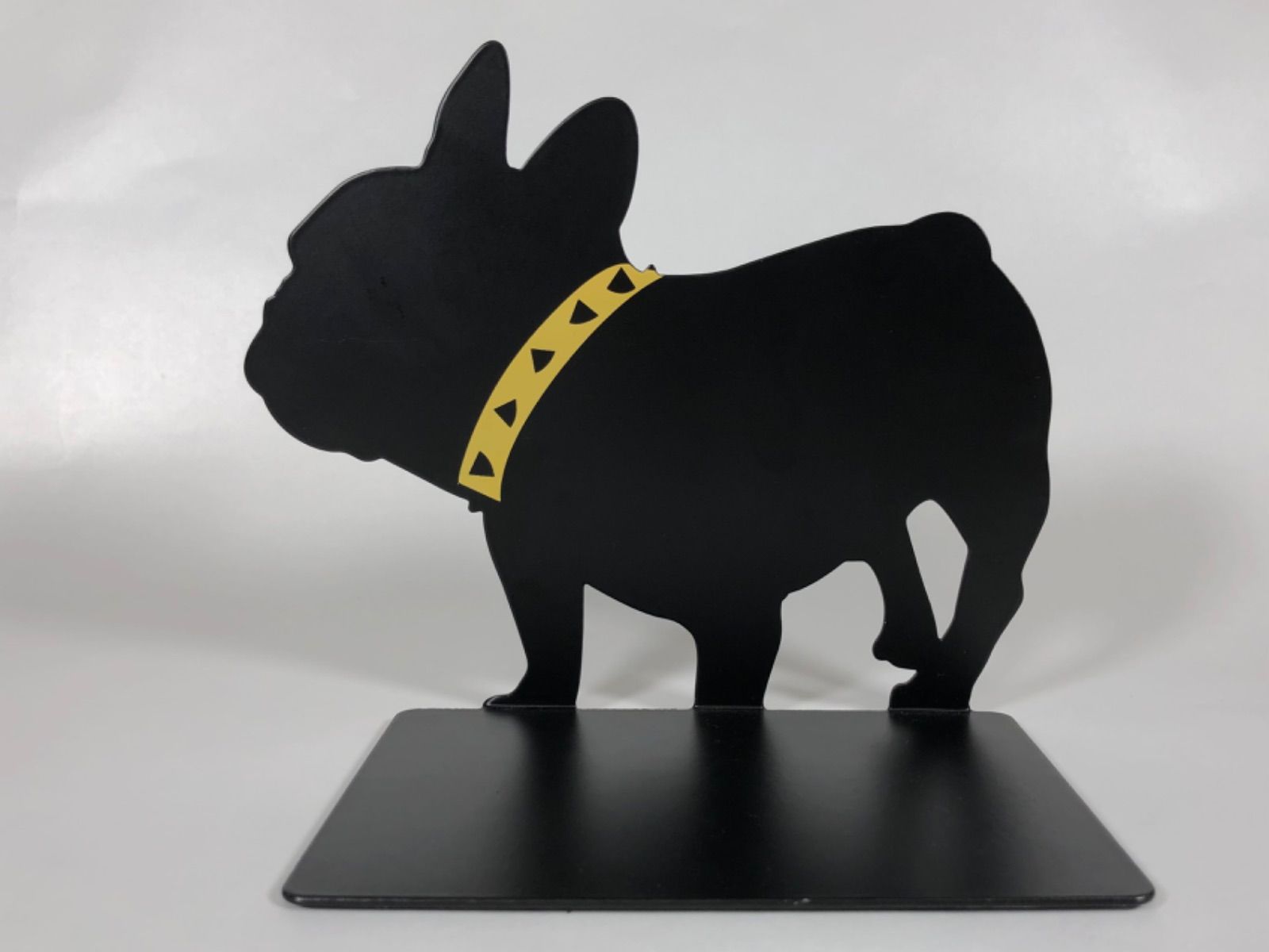 ブックエンド フレンチブルドッグ イエロー＆ブラック2個セット USED