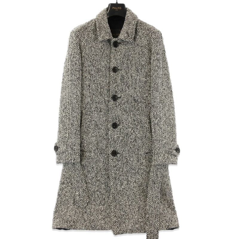 C847 PALTO パルト 美品 ツイード バルカラー ステンカラー コート 美品 PALTO パルト コート BARTOLOMEO バルトロメオ ステンカラー