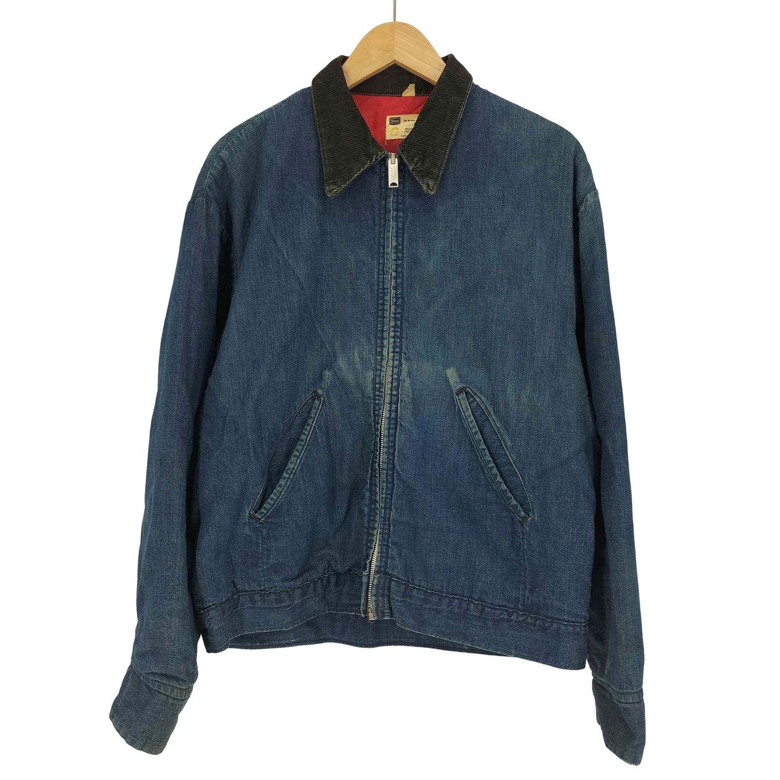 シアーズ Sears 60-70S SCOVILL GRIPPER ZIPPER 襟コーデュロイ 裏地 