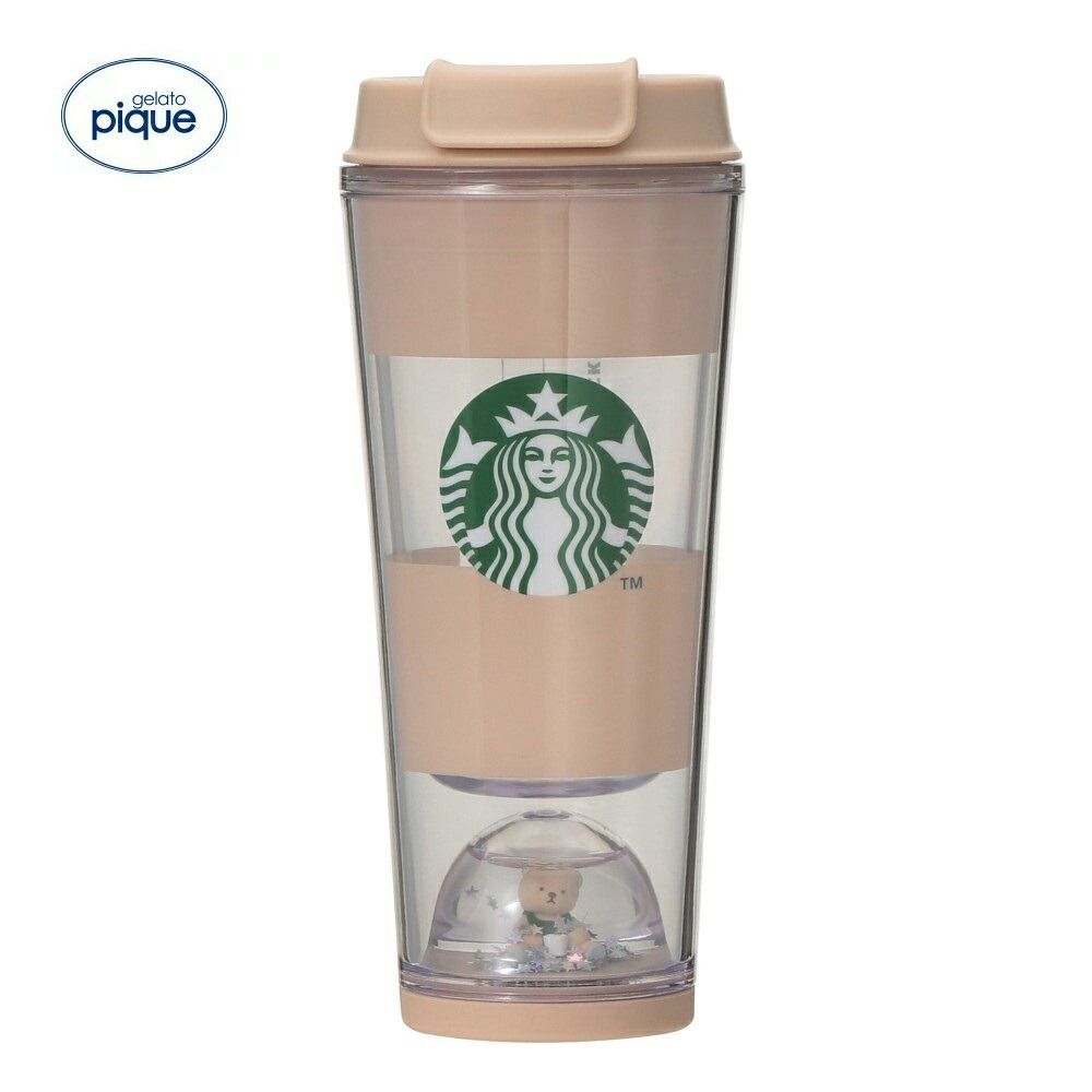 モカベージュ gelato pique STARBUCKS ベアスノードームボーダータンブラー モカベージュ 355ml ジェラートピケ スターバックス