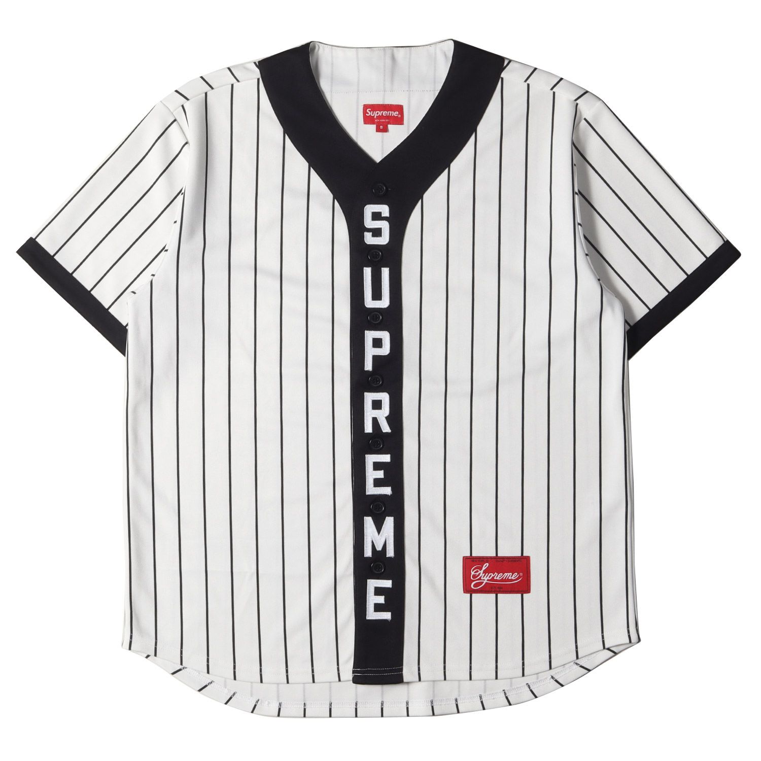 美品 Supreme シュプリーム シャツ サイズ:S 18AW バーチカルロゴ ...