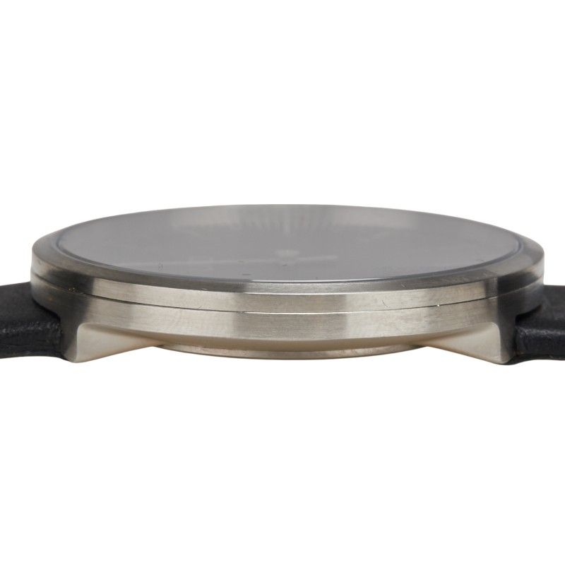 BOTTA シルバー ブラック ステンレススチール レザー メンズ【1