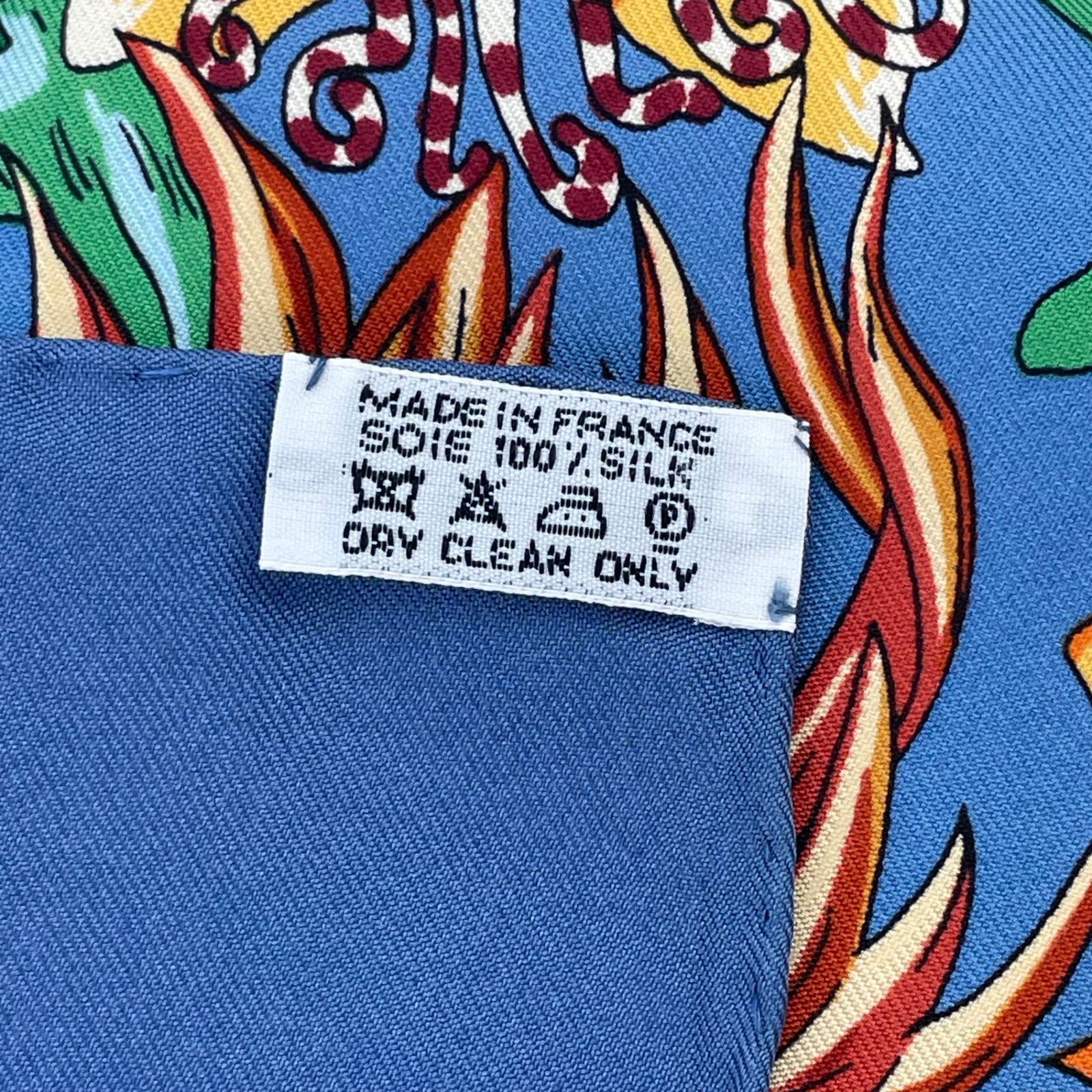 新品同様 HERMES エルメス スカーフ シルク L'Ile Deserte 無人