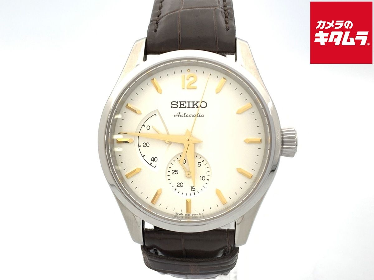 セイコー プレザージュ ホワイト SARW027 6R27-00K0 ステンレススティール