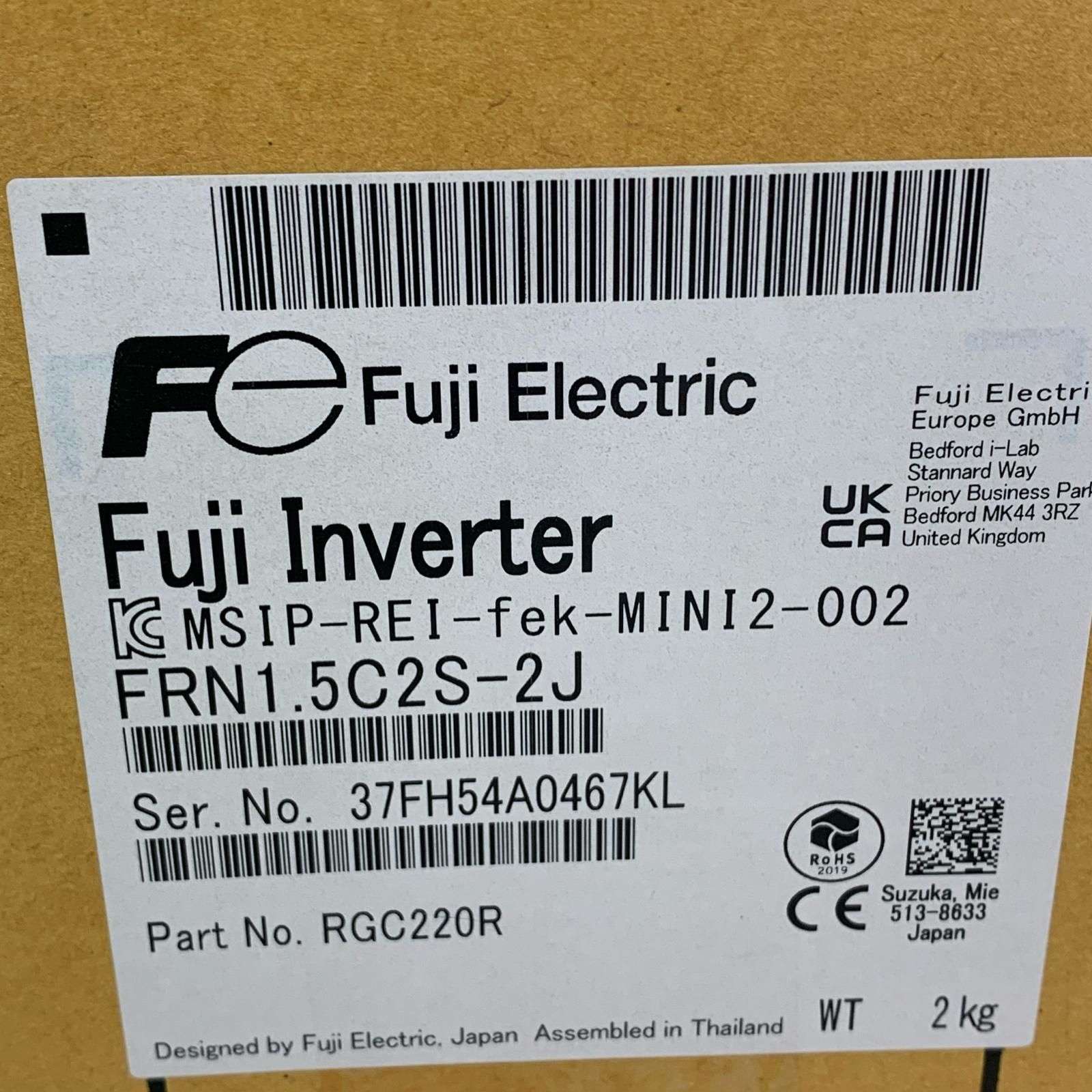 富士　FRN1.5C2S-2J 新品未使用未開封品 ♭♭富士電機 Fuji Electric Inverter インバータ 【未開封品