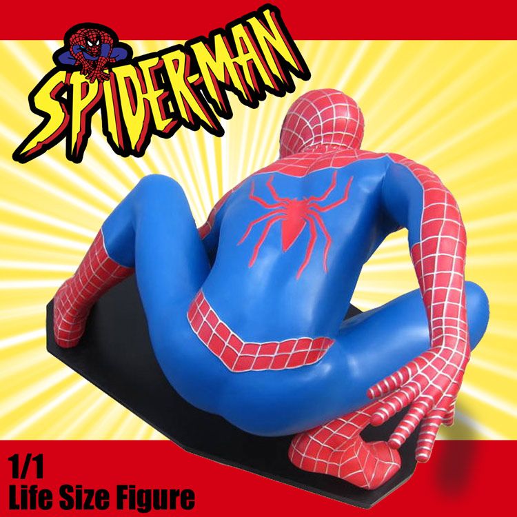 等身大フィギュア スパイダーマン しゃがみ・闘い 台座固定式 長さ130cm FRP製 SPIDERMAN アメキャラ アメリカ雑貨 - メルカリ