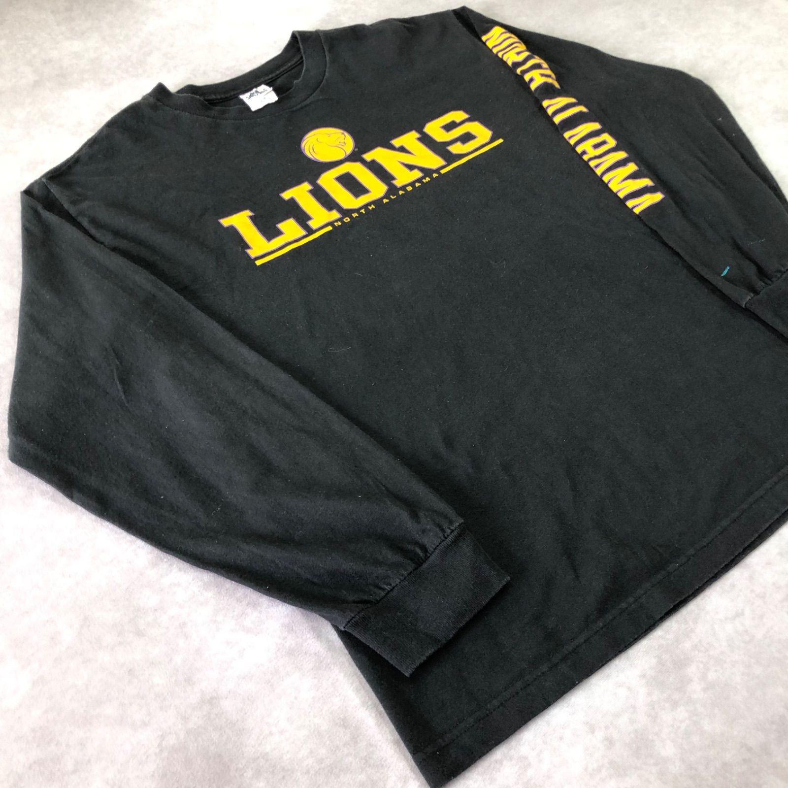 ALSTYLE アルスタイル Tシャツ 長袖 ロンT 袖プリント NORTH ALABAMA LIONS ノース・アラバマ・ライオンズ スポーツ フットボール 古着 USED Vintage ヴィンテージ