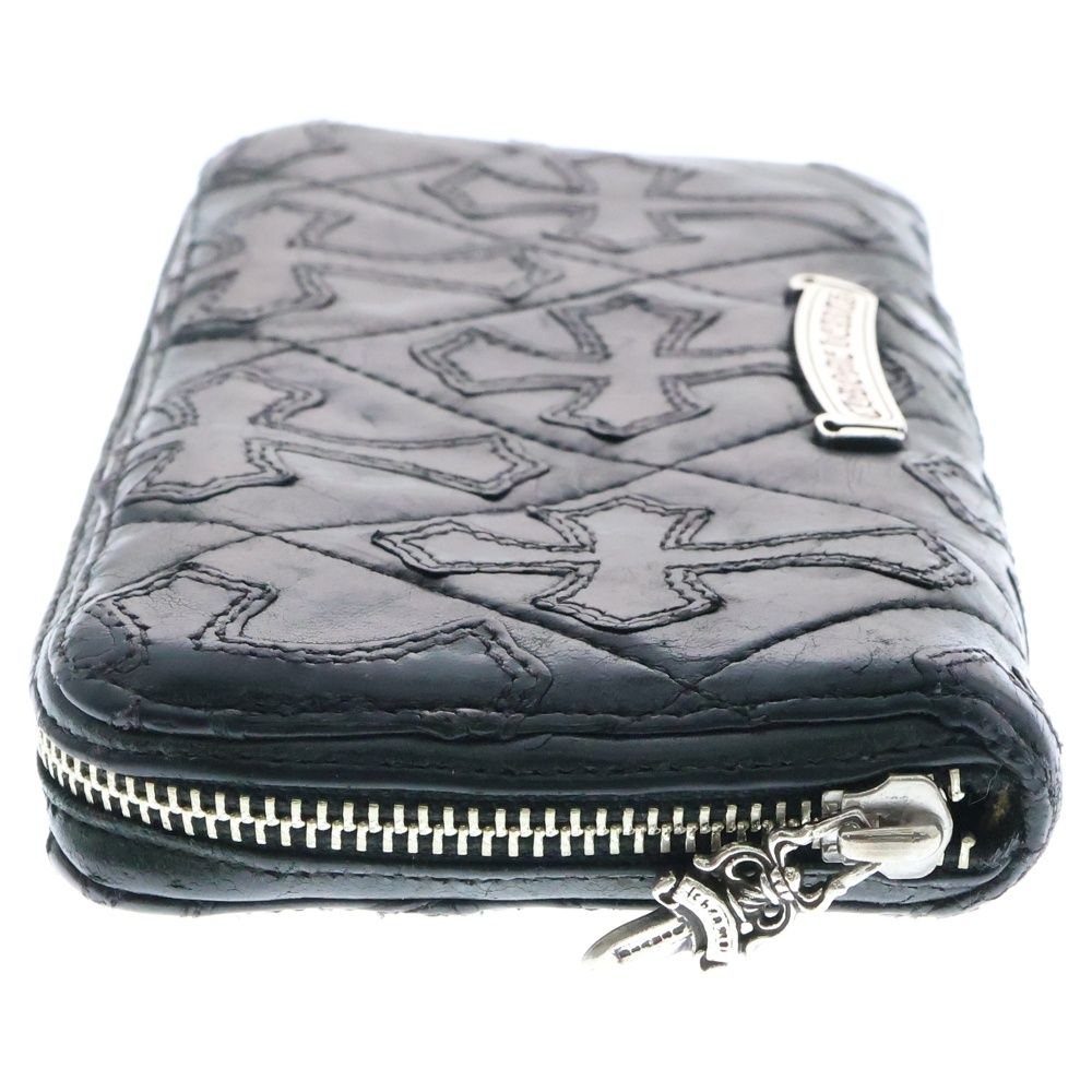 クロムハーツ　ＲＥＣ　ウォレット　財布　中古 クロムハーツ REC F ZIP 3クロスラウンドジップレザーウォレット財布