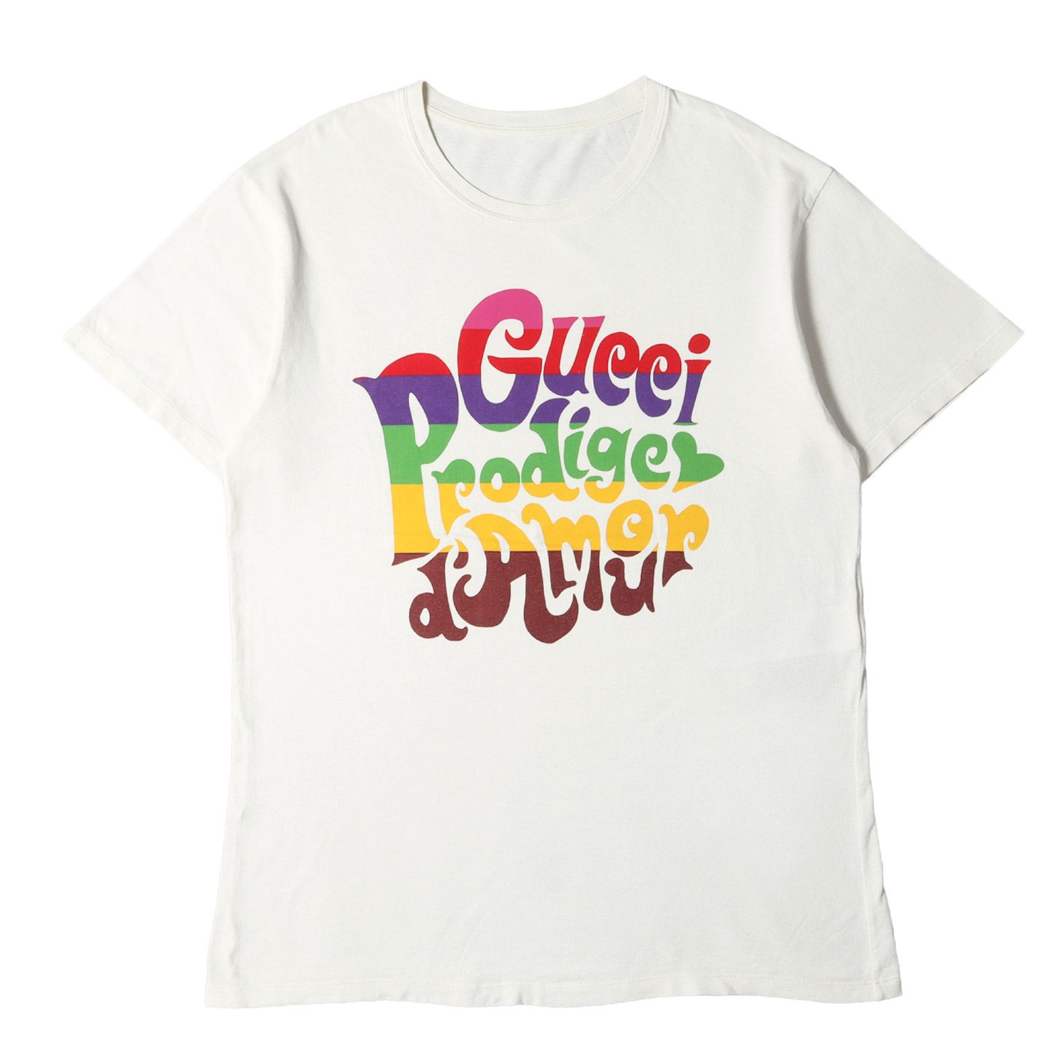 GUCCI グッチ Tシャツ サイズ:M 21SS レインボー ロゴ クルーネック 