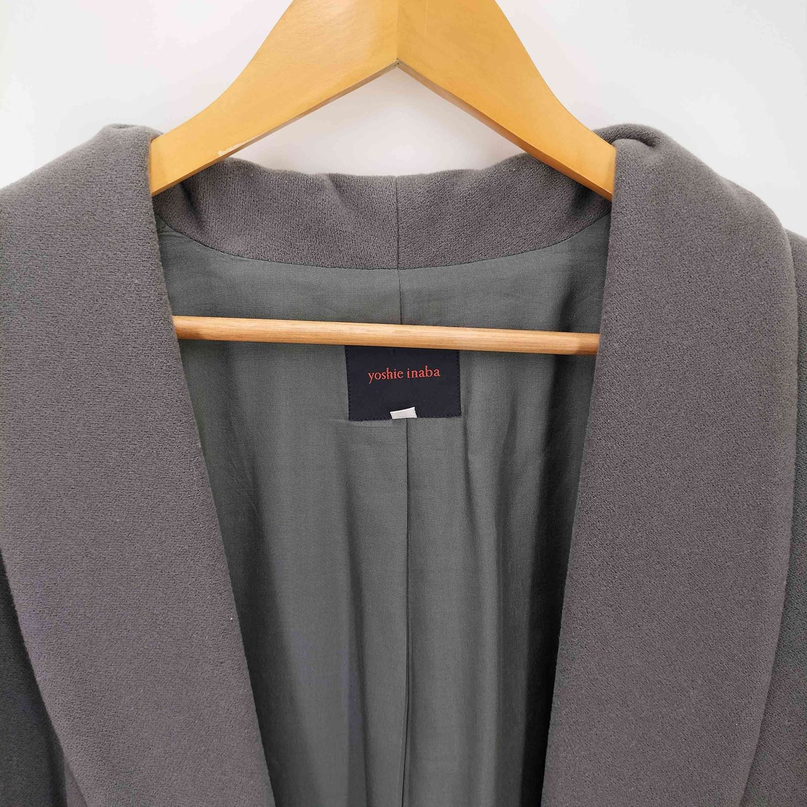 ヨシエイナバ YOSHIE INABA ロングウールチェスターコート レディース