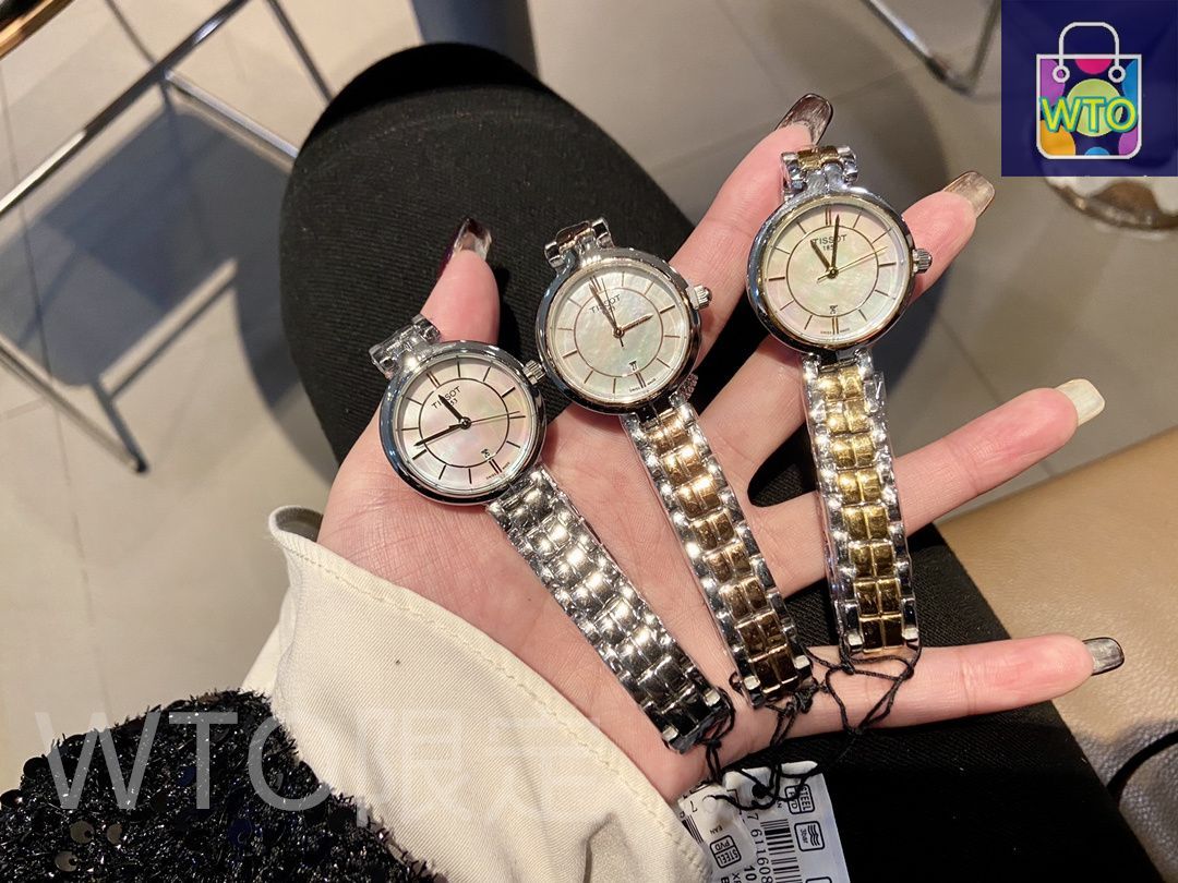 今日特価】Tissot フラミンゴ シリーズ レディース腕時計-WTO