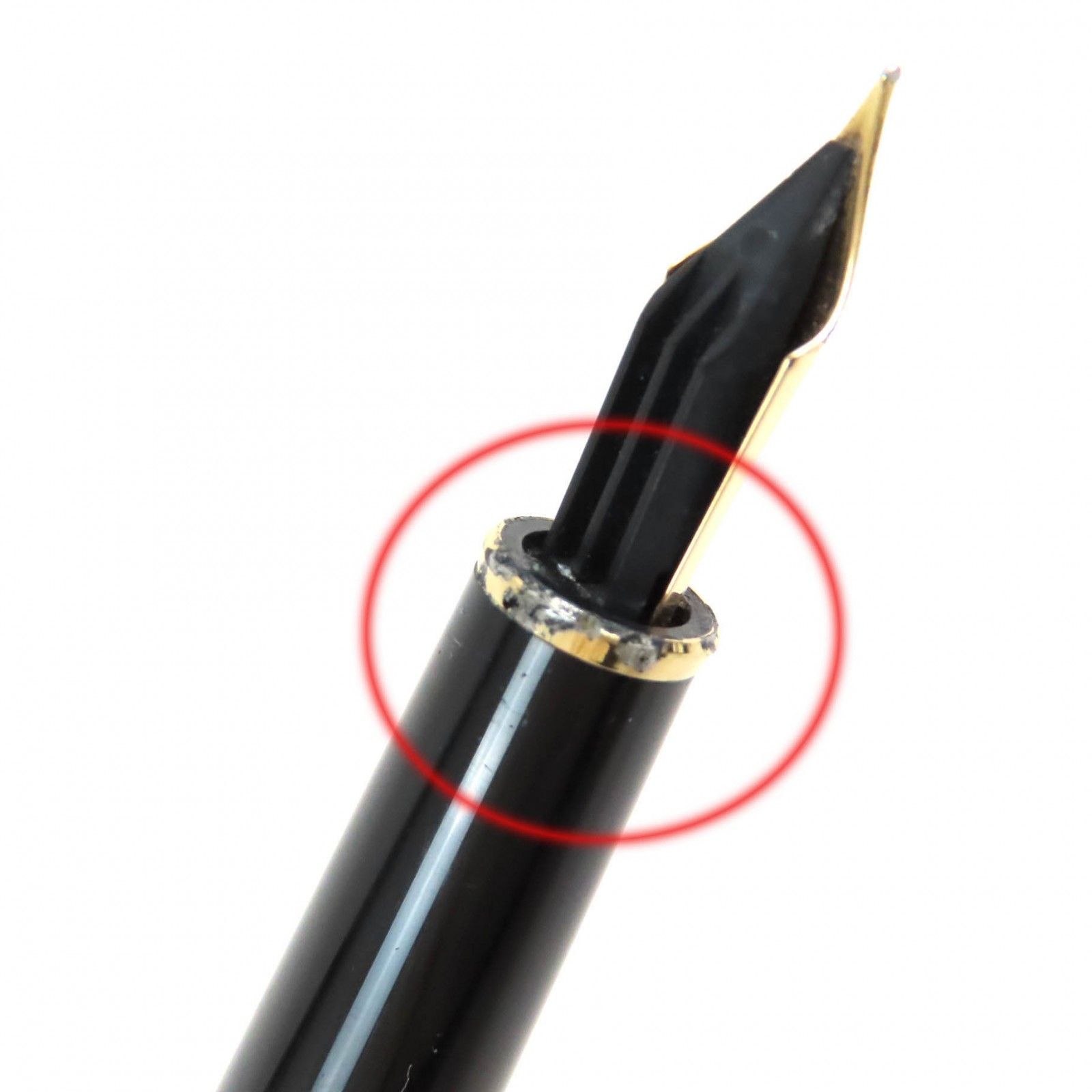 良品△MONTBLANC モンブラン マイスターシュテュック クラシック ペン先14K ホワイトスター 万年筆 ブラック ゴールド ドイツ製 メンズ MONTBLANC（モンブラン） 良品△モンブラン クラシック Mニブ ペン先