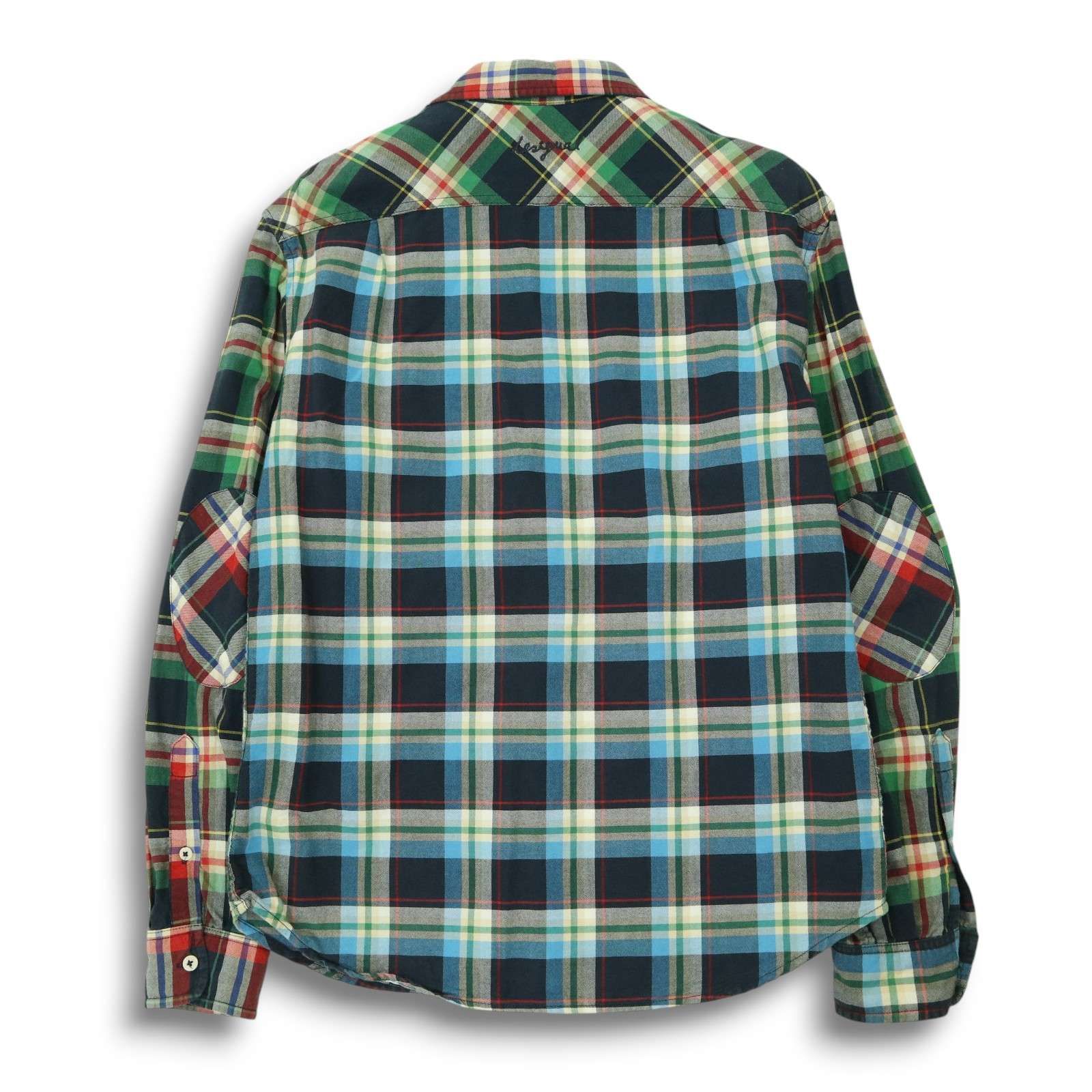 グッドデザイン古着 Desigualデシグアル クレイジーパターンチェックシャツ Desigual デシグアル 通年 ロゴ刺繍☆ クレイジーパターン 長袖