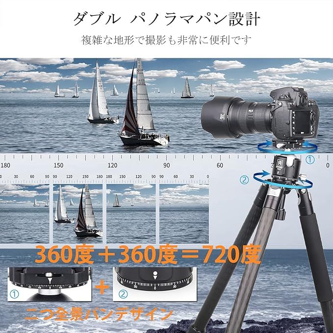 52mm 低重心 ボール雲台 黒 52ｍｍ 低重心 ボール雲台 ダブルパノラマ