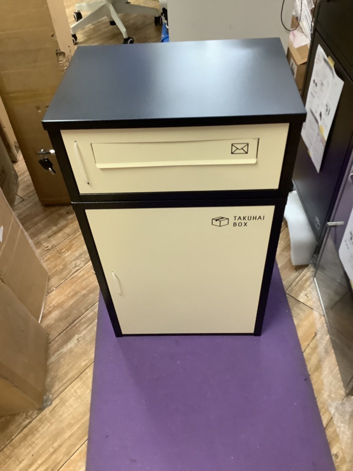 【訳あり】P0316 宅配ボックス デュオ ポスト付き ベージュ 250825-1