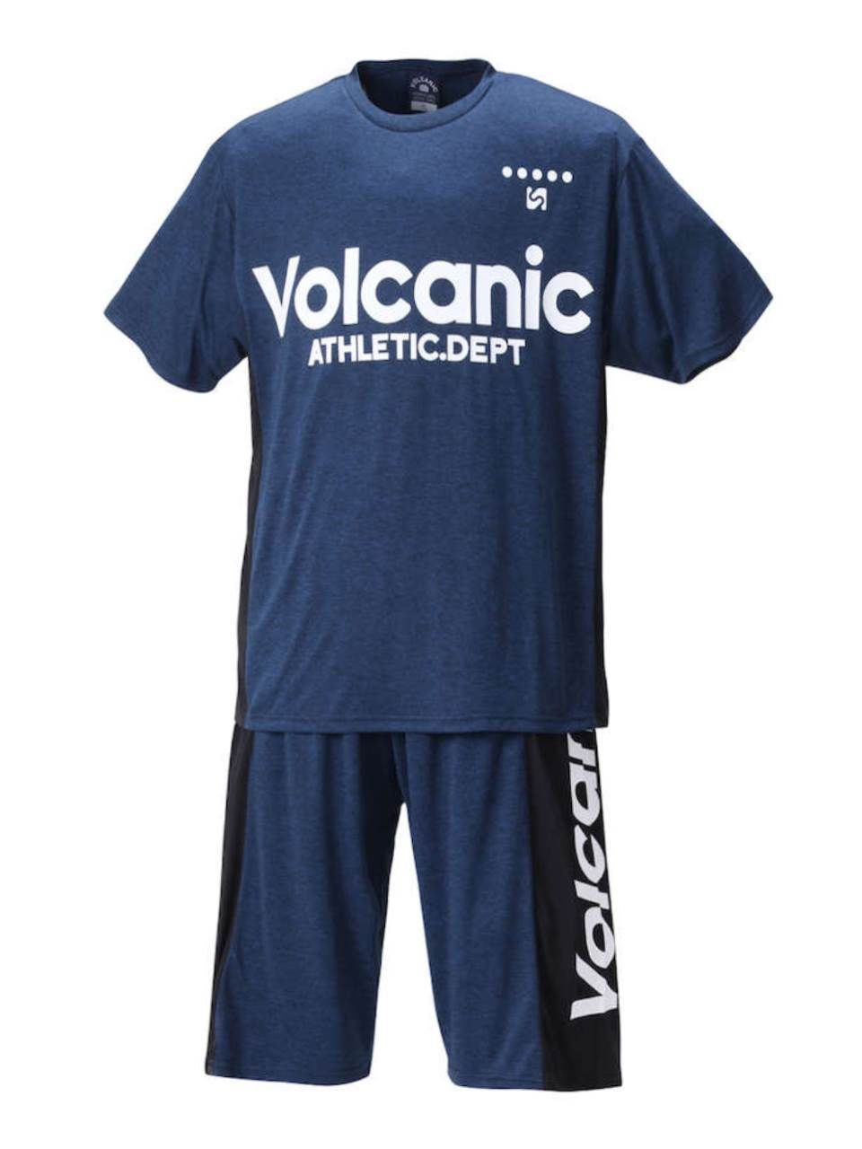 Tシャツ ハーフパンツ 上下 セットアップ 大きいサイズ メンズ 部屋着 ルームウェア おしゃれ C040331-09 ネイビー杢