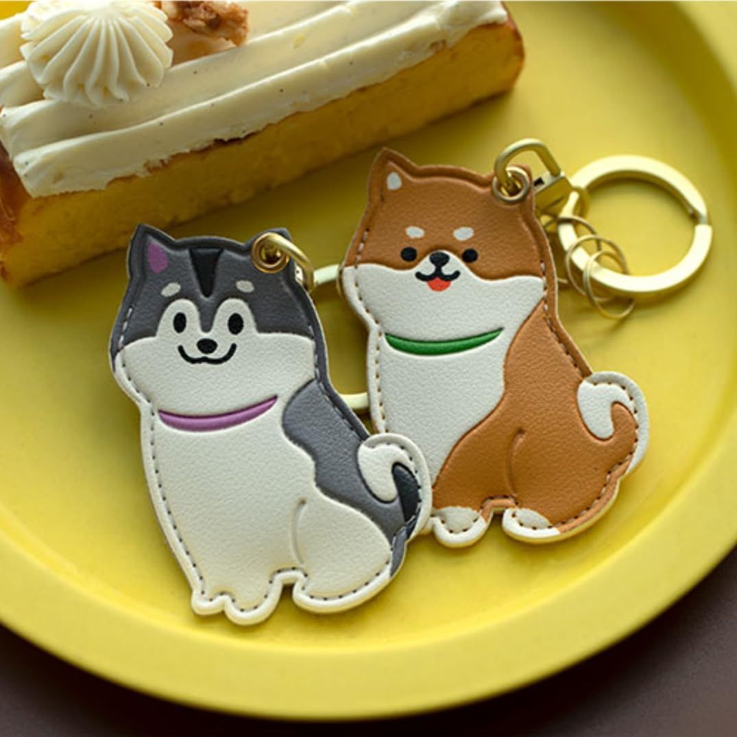 【迅速発送】U-PICK ネコキーホルダコイン型Edy（QUICPAYコイン）PU革キーホルダー500円コイン収納カバー  Airtag保護ケース可愛い動物キーホルダーストラッ