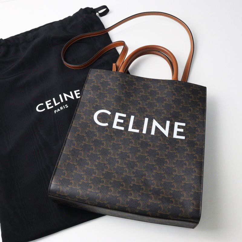 【美品】CELINEカババーティカル　トリオンフトートバッグ　ハンドバッグ 楽天市場】【セリーヌ】Celine バーティカルカバ トリオンフ トート