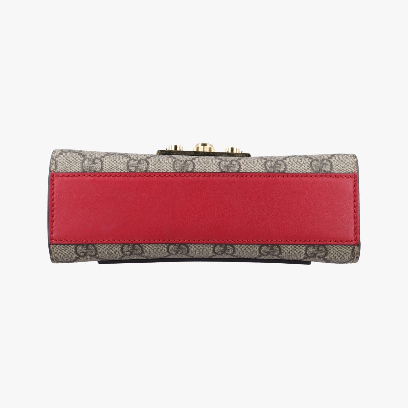 グッチGucciパドロック ベージュ×レッド×ピンク