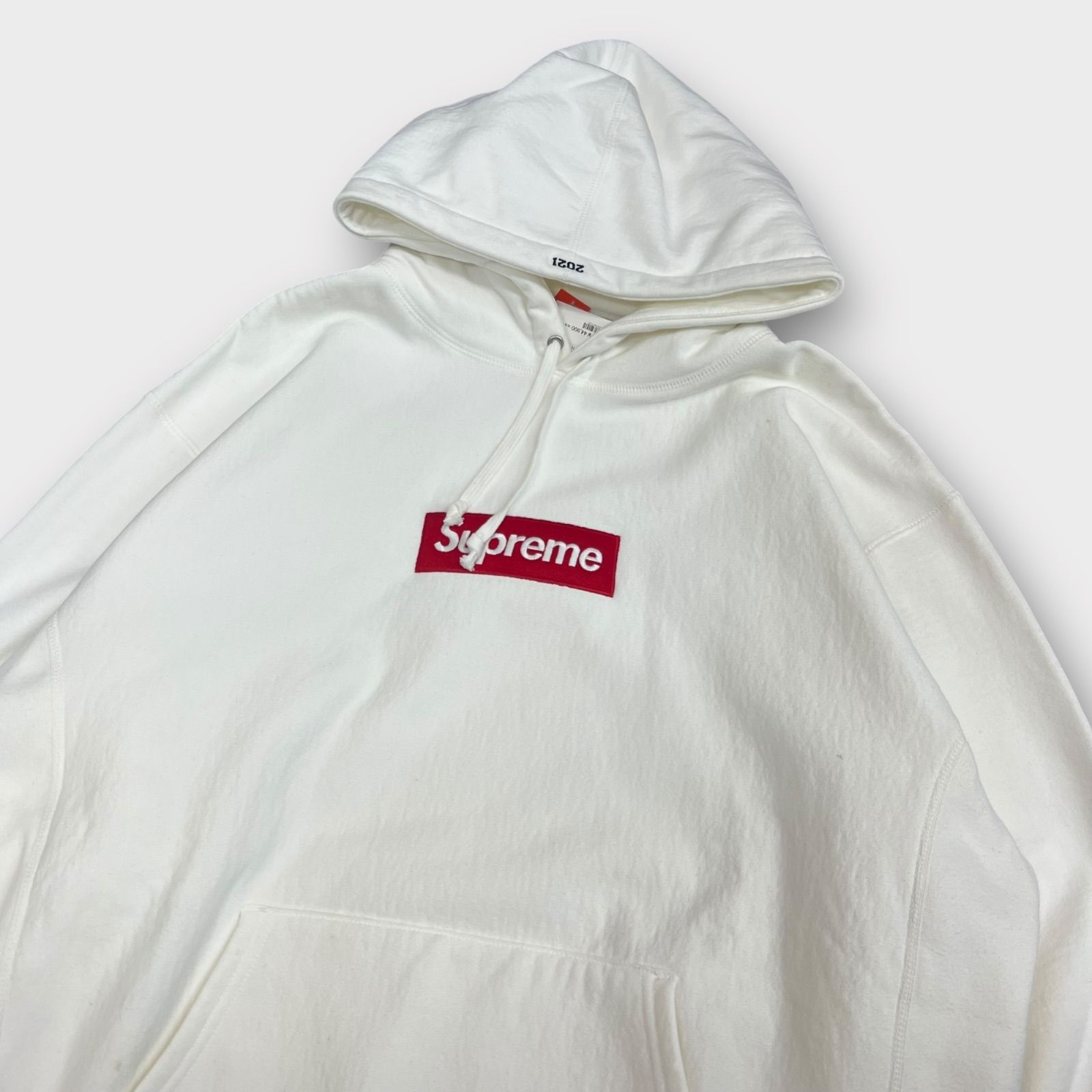 Supreme Box Logo Hooded Sweatshirt 21FW White XL ボックスロゴ 